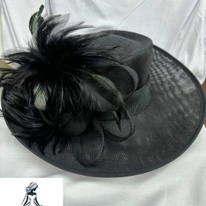 Feather Wedding Hat (Black)