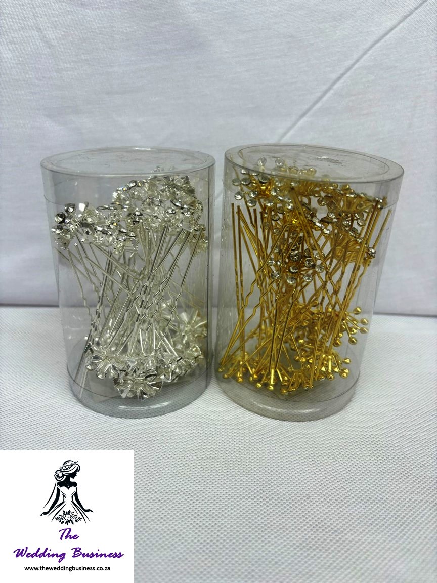 Gold and Silver Hairpins